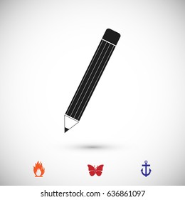pencil icon, vector best flat icon, EPS