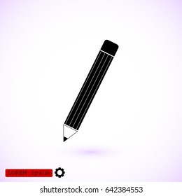 pencil icon, vector best flat icon, EPS