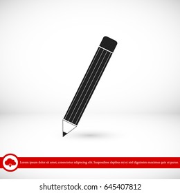 pencil icon, vector best flat icon, EPS