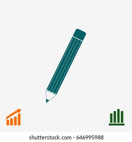 pencil icon, vector best flat icon, EPS