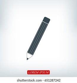pencil icon, vector best flat icon, EPS
