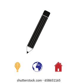 pencil icon, vector best flat icon, EPS