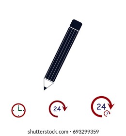 pencil icon, vector best flat icon, EPS
