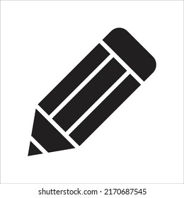 pencil icon vector black design template