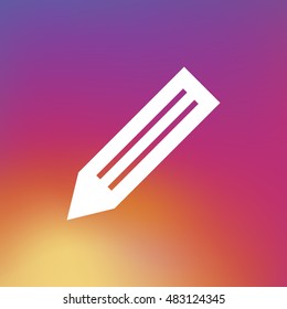 Pencil icon vector, clip art. Also useful as logo, silhouette and illustration.