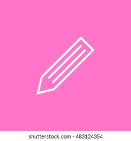 Pencil icon vector, clip art. Also useful as logo, silhouette and illustration.