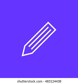 Pencil icon vector, clip art. Also useful as logo, silhouette and illustration.