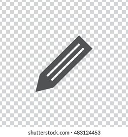 Pencil icon vector, clip art. Also useful as logo, silhouette and illustration.