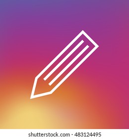 Pencil icon vector, clip art. Also useful as logo, silhouette and illustration.
