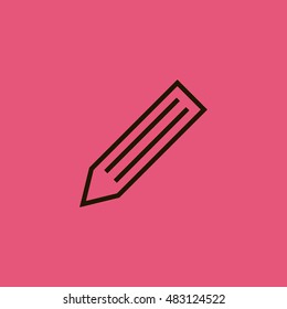 Pencil icon vector, clip art. Also useful as logo, silhouette and illustration.