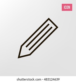Pencil icon vector, clip art. Also useful as logo, silhouette and illustration.