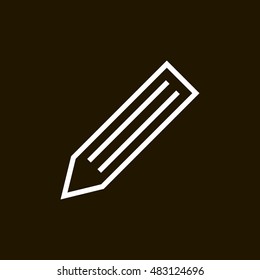 Pencil icon vector, clip art. Also useful as logo, silhouette and illustration.