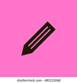 Pencil icon vector, clip art. Also useful as logo, silhouette and illustration.