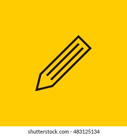 Pencil icon vector, clip art. Also useful as logo, silhouette and illustration.