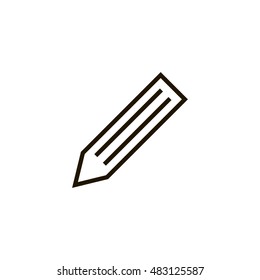 Pencil icon vector, clip art. Also useful as logo, silhouette and illustration.