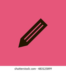 Pencil icon vector, clip art. Also useful as logo, silhouette and illustration.