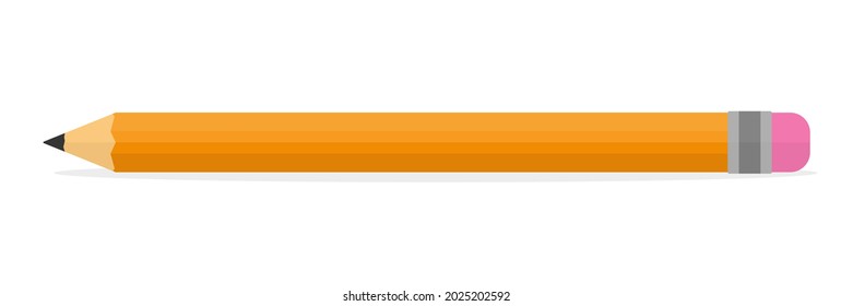 Pencil icon - vector. Color pencil icon. Pencil icon in flat design, isolated.