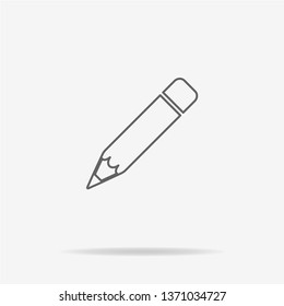 Pencil icon. Vector concept illustration for design.