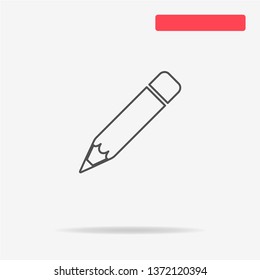Pencil icon. Vector concept illustration for design.