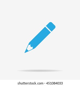 Pencil icon. Vector concept illustration for design.