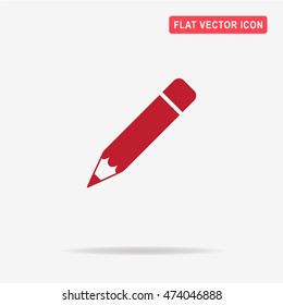 Pencil icon. Vector concept illustration for design.