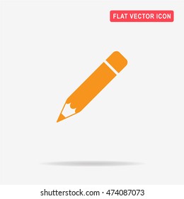 Pencil icon. Vector concept illustration for design.