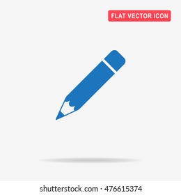 Pencil icon. Vector concept illustration for design.