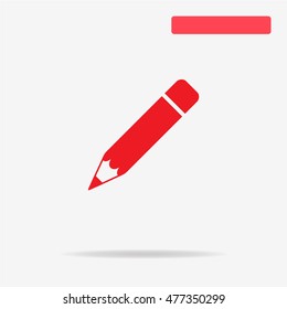 Pencil icon. Vector concept illustration for design.