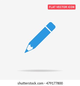 Pencil icon. Vector concept illustration for design.