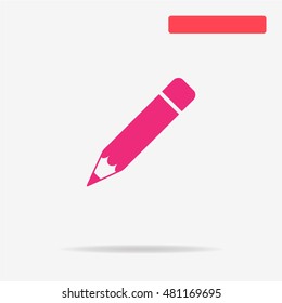 Pencil icon. Vector concept illustration for design.