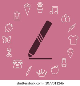 Pencil icon, vector design element 