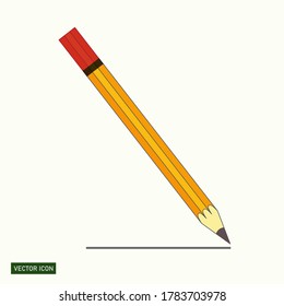
pencil icon. vector design with flat style