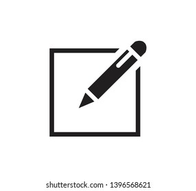 Pencil icon vector design illustration,register sign icon