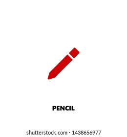 pencil icon. pencil vector design. sign design. red color