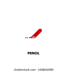 pencil icon. pencil vector design. sign design. red color