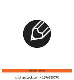 Gestaltungszeichen der Bleistift-Symbol-Vektorillustration 