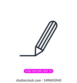 Pencil Icon Vector Design Template With Editable Stroke