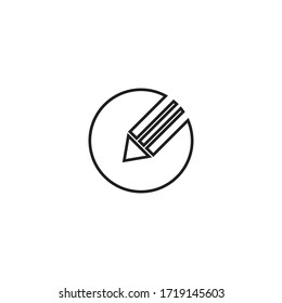 Pencil Icon Vector Design Template