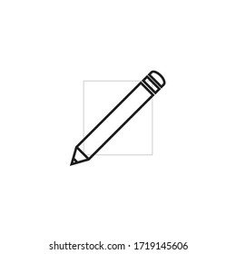 Plantilla de diseño de vectores de iconos de lápiz