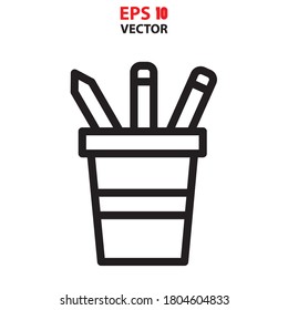 Pencil icon vector. Design tools icon concept for app or website. Eps 10 vector illustration.