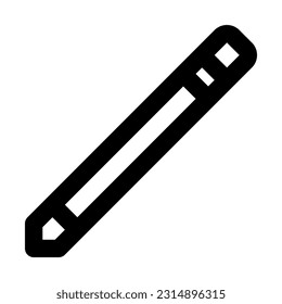 pencil icon vector designed in outline lineal bold rounded style (32px artboard 2px stroke)