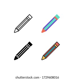 vector de icono de lápiz con un diseño de estilo diferente. aislado en fondo blanco