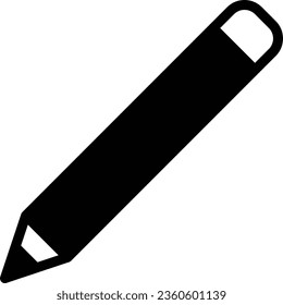 Pencil icon vector doodle element for education in a glyph pictogram illustration 