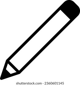 Pencil icon vector doodle element for education in a glyph pictogram illustration 