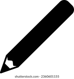 Pencil icon vector doodle element for education in a glyph pictogram illustration 