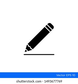Pencil Icon Vector Education Writing Drawing