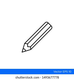 Pencil Icon Vector Education Writing Drawing