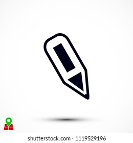 Pencil Icon, Vector EPS 10 illustration style