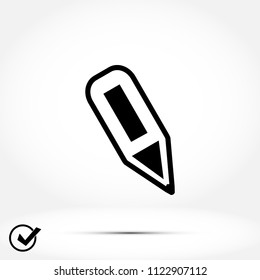 Pencil Icon, Vector EPS 10 illustration style