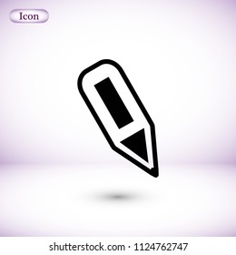 Pencil Icon, Vector EPS 10 illustration style